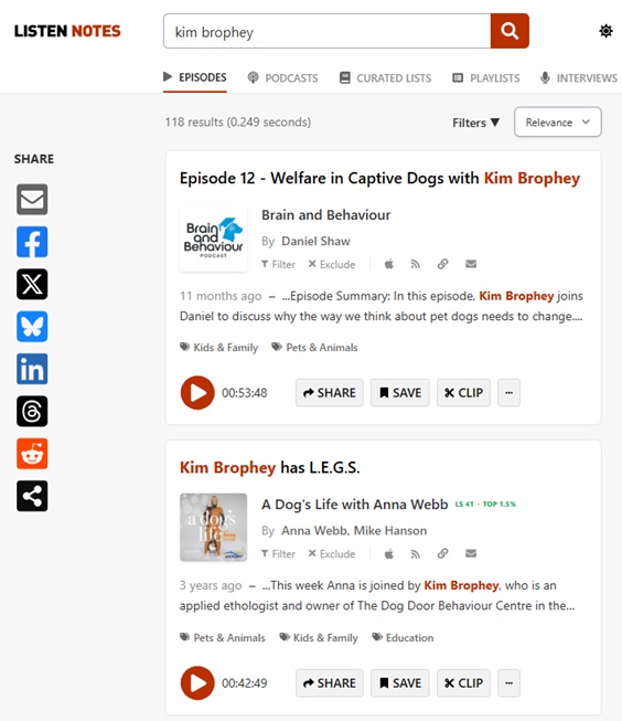 Listen Notes Kim Brophey